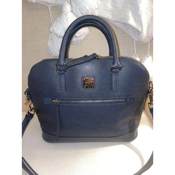 Dooney & Bourke saffiano dome handbag gray shoulderbag - Picture 3 of 10